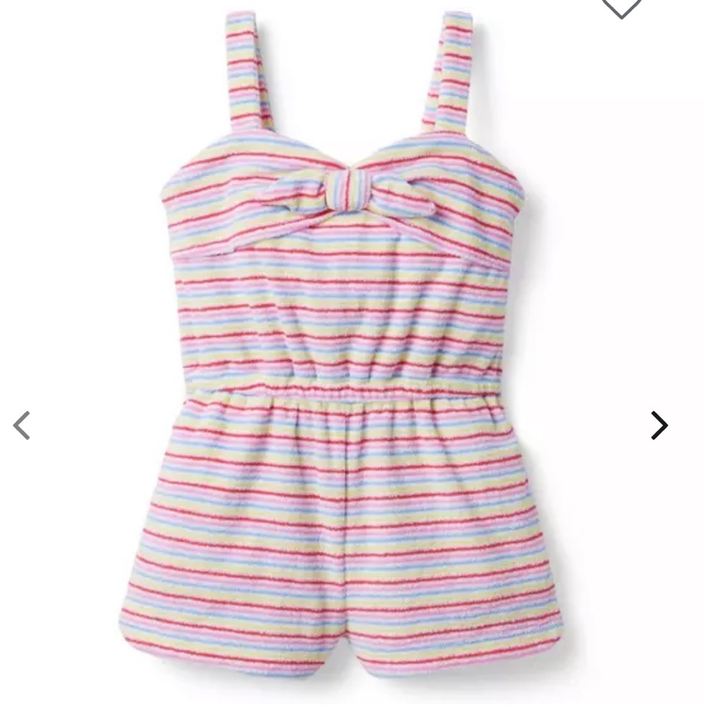 J&J Striped Terry Romper